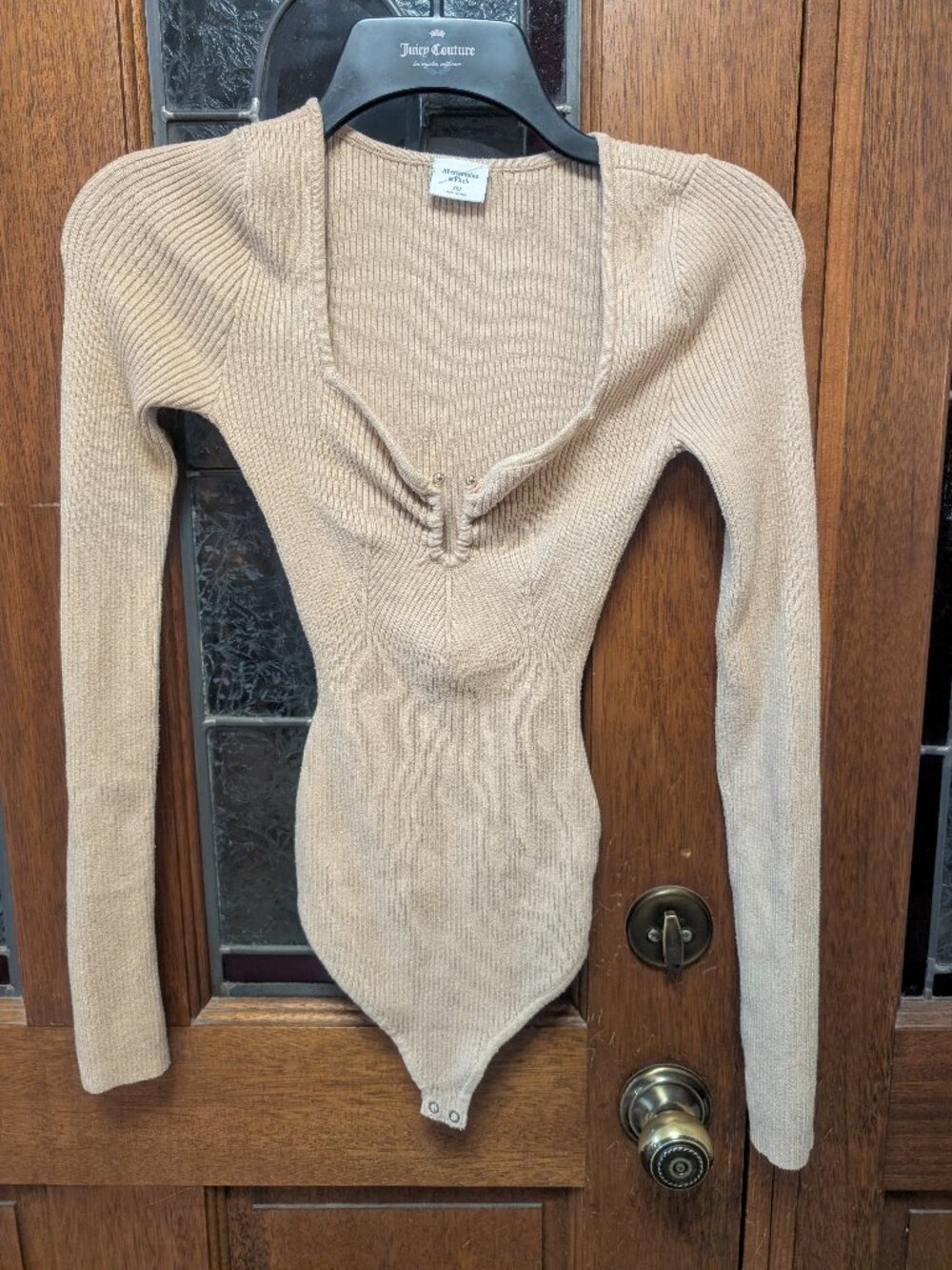 Womens beige bodysuit, size XXSmall
